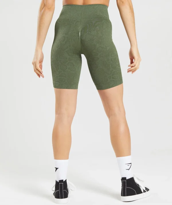 Gymshark Shorts*Adapt Animal Seamless Cycling Shorts WillowGreen/CoreOlive