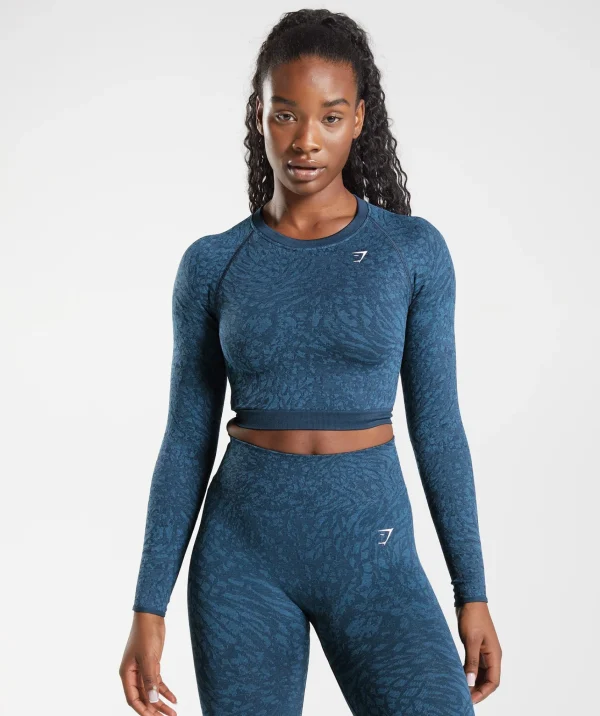 Gymshark Crop Tops | T-shirts & Tops*Adapt Animal Seamless Lace Up Back Top