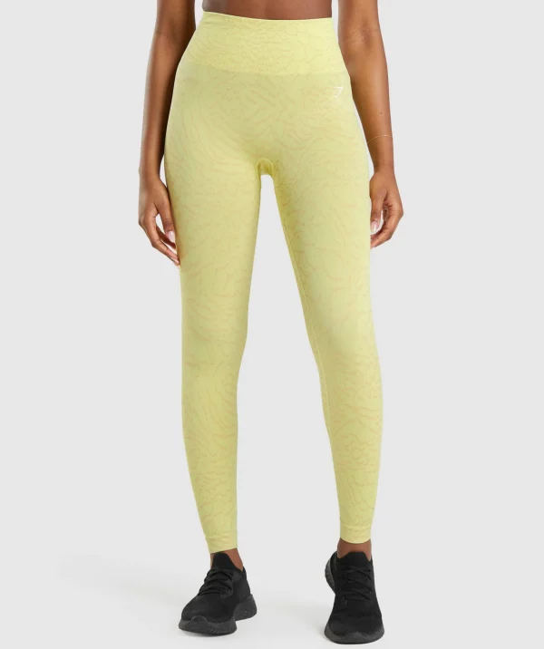 Gymshark Leggings | Scrunch Butt Leggings*Adapt Animal Seamless Leggings FireflyYellow