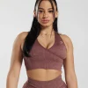 Gymshark Sports Bras*Adapt Animal Seamless Sports Bra ModernBlushPink/MagentaBrown