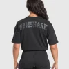 Gymshark T-shirts & Tops*Adapt Camo Graphic Oversized Top Black