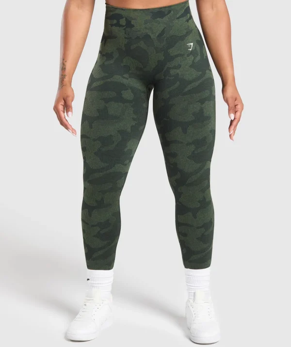 Gymshark Leggings | Seamless Leggings*Adapt Camo Seamless Leggings VictoryGreen/ForceGreen