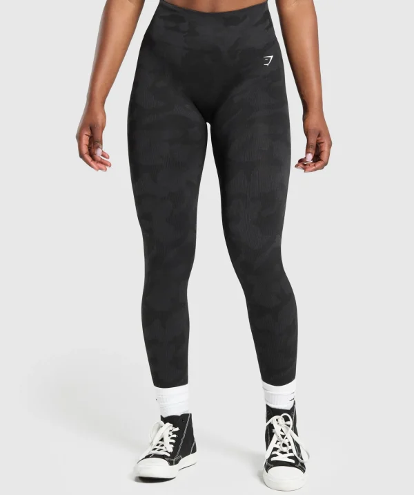 Gymshark Leggings | Black Leggings*Adapt Camo Seamless Leggings Black/AsphaltGrey