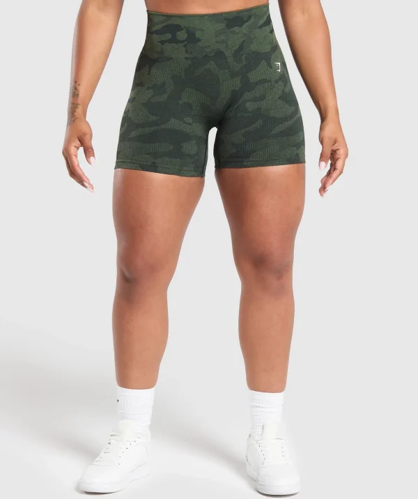 Gymshark Shorts*Adapt Camo Seamless Shorts VictoryGreen/ForceGreen