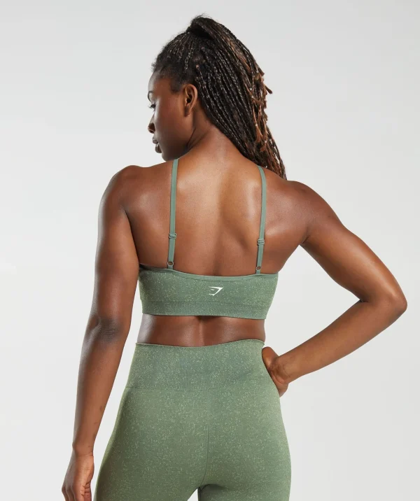 Gymshark Sports Bras*Adapt Fleck Seamless Halterneck Bralette DuskGreen/LightSageGreen