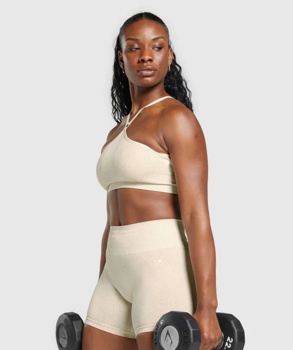 Gymshark Sports Bras*Adapt Fleck Seamless Halterneck Bralette CoconutWhite