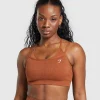 Gymshark Sports Bras*Adapt Fleck Seamless Sports Bra CopperBrown/TerracottaOrange