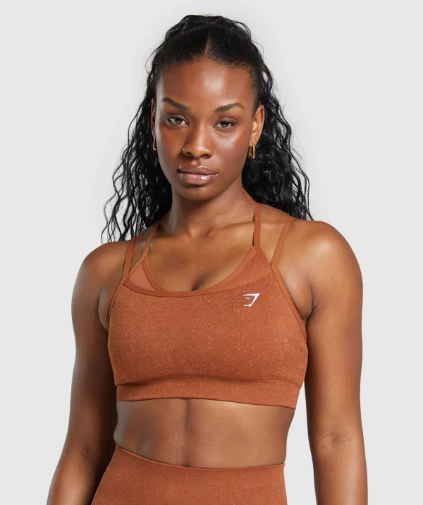 Gymshark Sports Bras*Adapt Fleck Seamless Sports Bra CopperBrown/TerracottaOrange