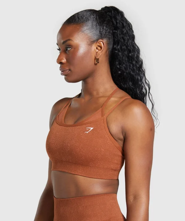 Gymshark Sports Bras*Adapt Fleck Seamless Sports Bra CopperBrown/TerracottaOrange