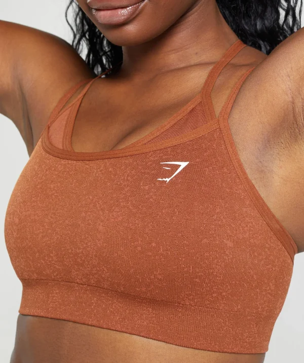 Gymshark Sports Bras*Adapt Fleck Seamless Sports Bra CopperBrown/TerracottaOrange