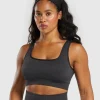 Gymshark Sports Bras*Adapt Fleck Sports Bra Black/SmokeyGrey