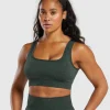 Gymshark Sports Bras*Adapt Fleck Sports Bra VictoryGreen/UnitGreen