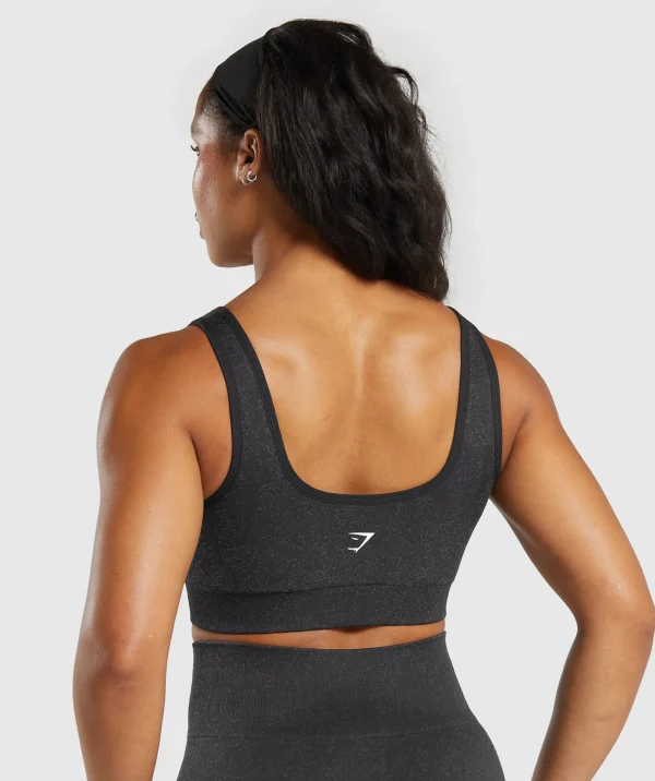 Gymshark Sports Bras*Adapt Fleck Sports Bra Black/SmokeyGrey