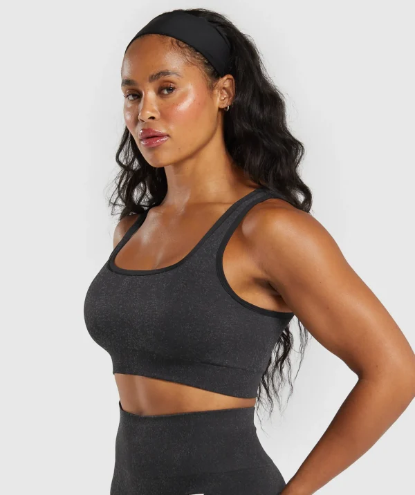 Gymshark Sports Bras*Adapt Fleck Sports Bra Black/SmokeyGrey