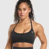 Gymshark Sports Bras*Adapt Fleck T-Back Bra Black