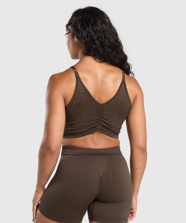 Gymshark Tank Tops | Crop Tops*Adapt Monogram Seamless Midi Tank ArchiveBrown/SoulBrown