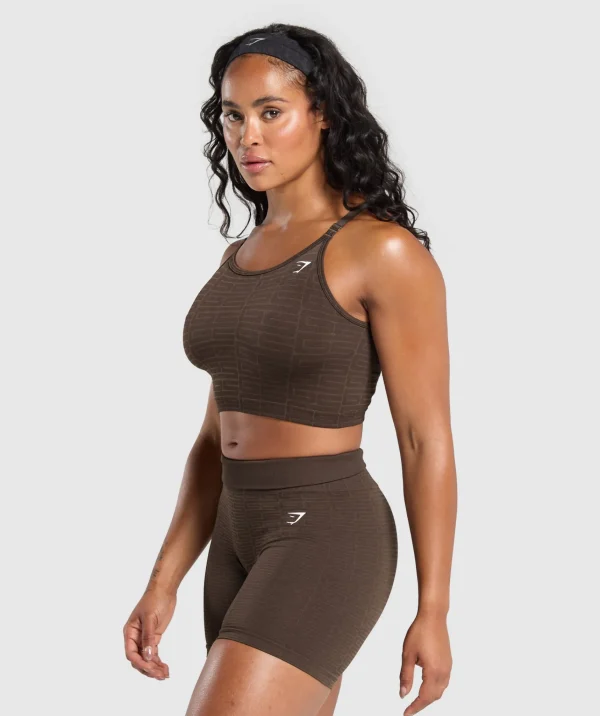 Gymshark Tank Tops | Crop Tops*Adapt Monogram Seamless Midi Tank ArchiveBrown/SoulBrown