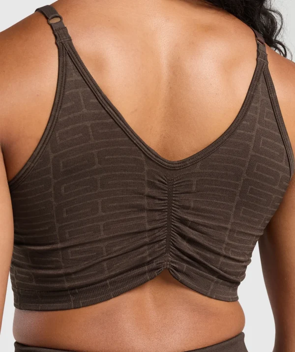 Gymshark Tank Tops | Crop Tops*Adapt Monogram Seamless Midi Tank ArchiveBrown/SoulBrown