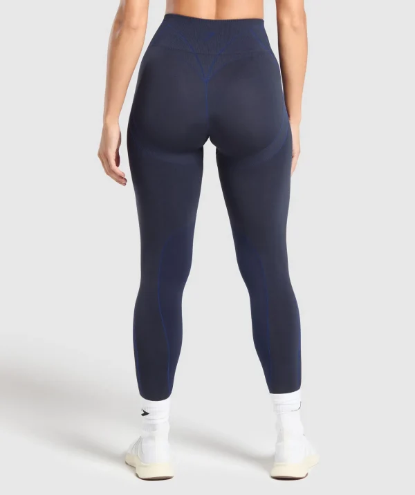 Gymshark Leggings*Apex Contrast Leggings HeavyBlue/ForceBlue