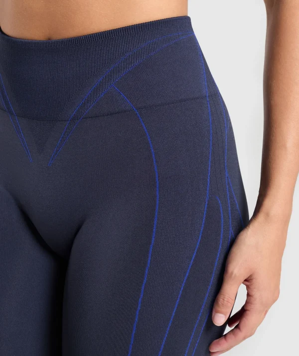 Gymshark Leggings*Apex Contrast Leggings HeavyBlue/ForceBlue