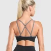 Gymshark Sports Bras*Apex Contrast Sports Bra Black/BrushedGrey