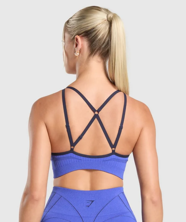 Gymshark Sports Bras*Apex Contrast Sports Bra ForceBlue/HeavyBlue