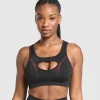 Gymshark Sports Bras*Apex Lift Sports Bra Black/RepsRed