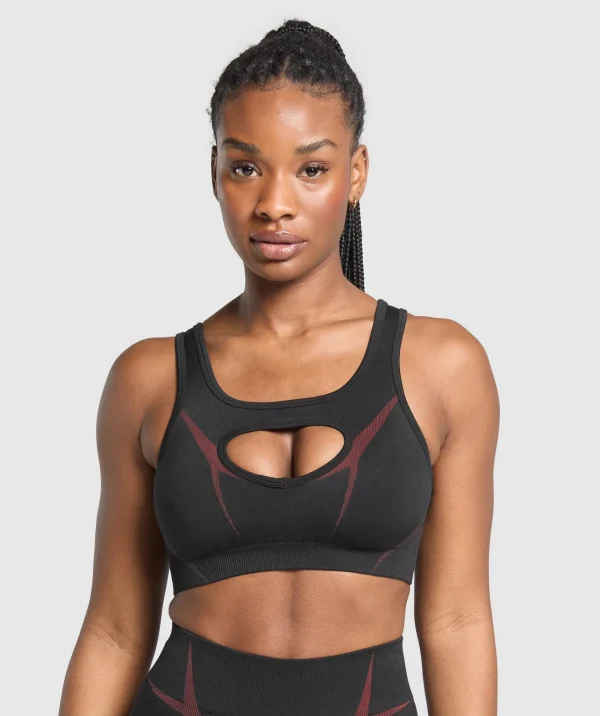 Gymshark Sports Bras*Apex Lift Sports Bra Black/RepsRed