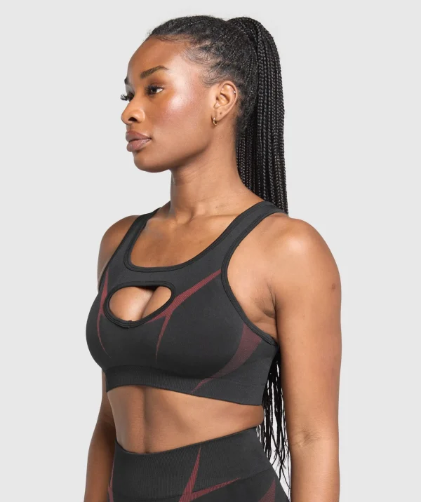 Gymshark Sports Bras*Apex Lift Sports Bra Black/RepsRed