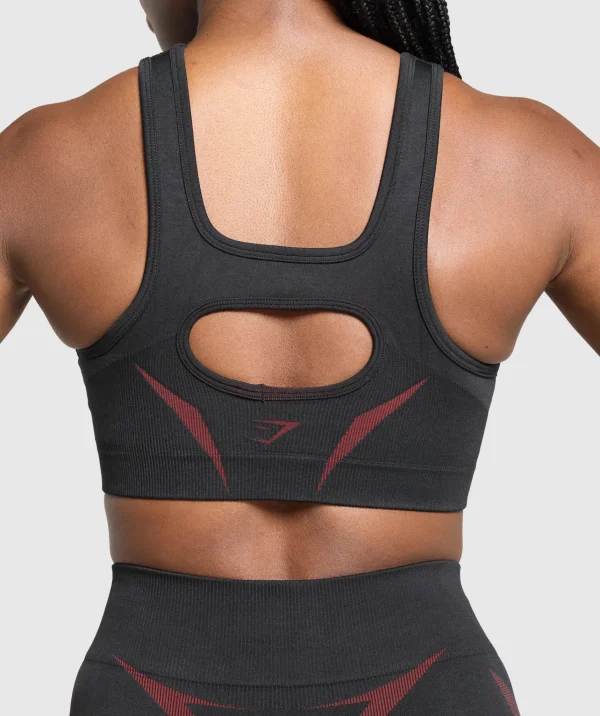 Gymshark Sports Bras*Apex Lift Sports Bra Black/RepsRed