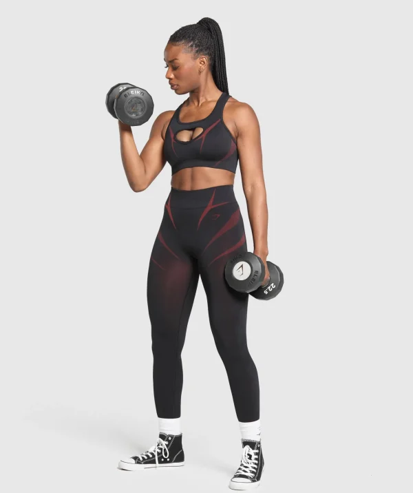 Gymshark Sports Bras*Apex Lift Sports Bra Black/RepsRed