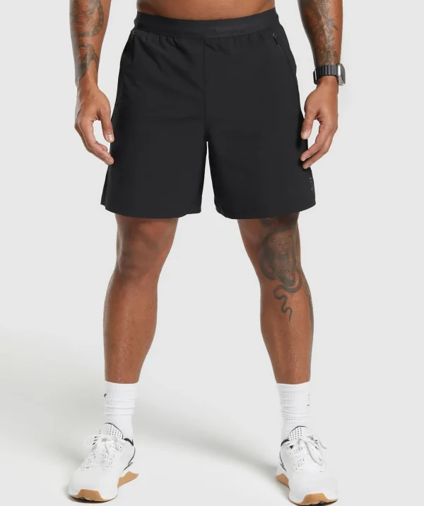 Gymshark Shorts*Apex 7" Hybrid Shorts Black