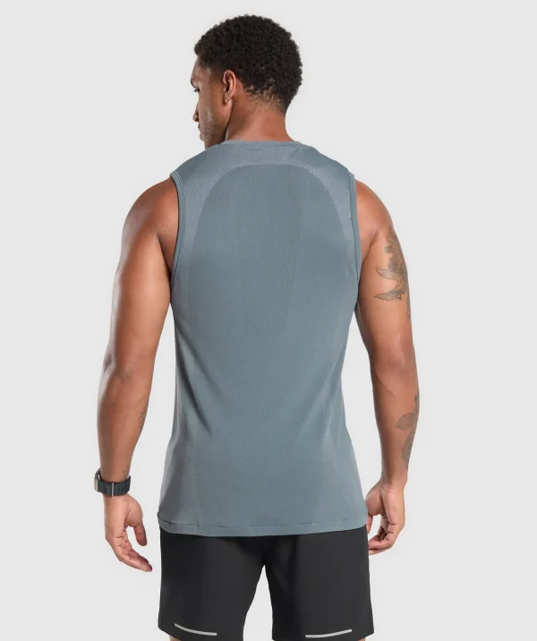 Gymshark Tank Tops*Apex Seamless Tank IronBlue/CoolBlue