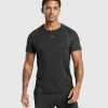 Gymshark T-shirts & Tops*Apex Seamless T-Shirt Black/DarkGrey