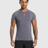 Gymshark T-shirts & Tops*Apex Seamless T-Shirt DarkGrey/LightGrey