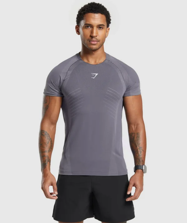 Gymshark T-shirts & Tops*Apex Seamless T-Shirt DarkGrey/LightGrey