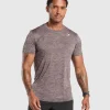 Gymshark T-shirts & Tops*Arrival Marl T-Shirt PowderMauve/BlackMarl