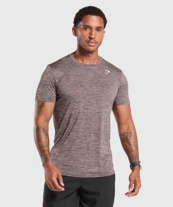 Gymshark T-shirts & Tops*Arrival Marl T-Shirt PowderMauve/BlackMarl