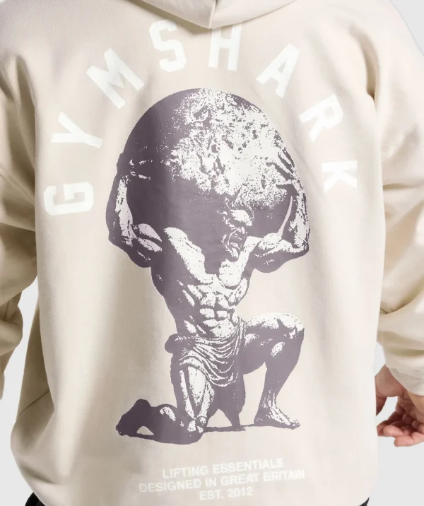 Gymshark Hoodies & Sweatshirts*Atlas Zip Up Hoodie OatWhite