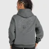 Gymshark Hoodies & Sweatshirts*Back Gains Graphic Hoodie GraphiteGrey