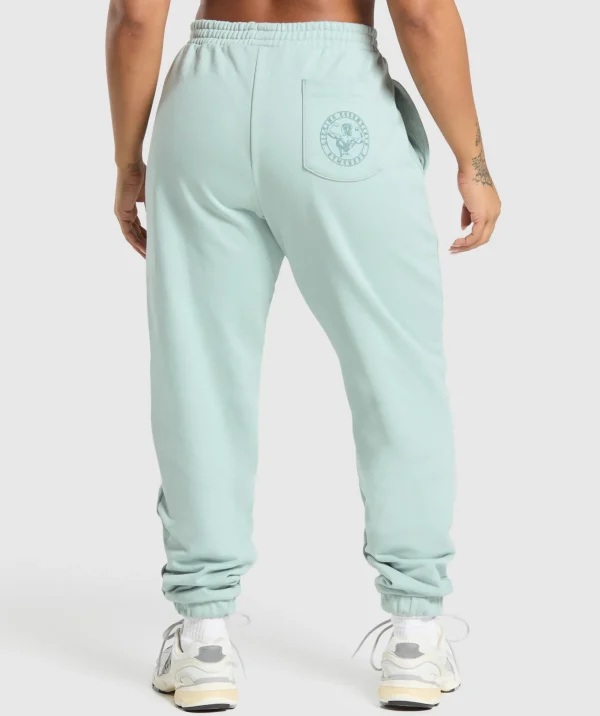 Gymshark Joggers & Sweatpants*Back Gains Graphic Joggers MorningBlue