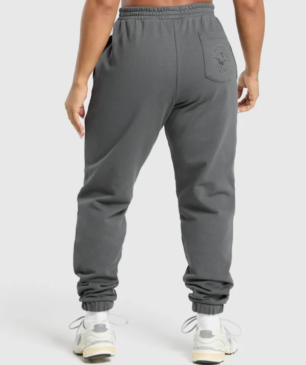 Gymshark Joggers & Sweatpants*Back Gains Graphic Joggers GraphiteGrey