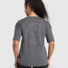 Gymshark T-shirts & Tops*Back Gains Graphic Oversized Tee GraphiteGrey