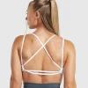 Gymshark Sports Bras*Back Gains Sports Bra White