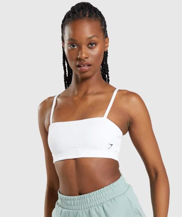 Gymshark Sports Bras*Bandeau Sports Bra White