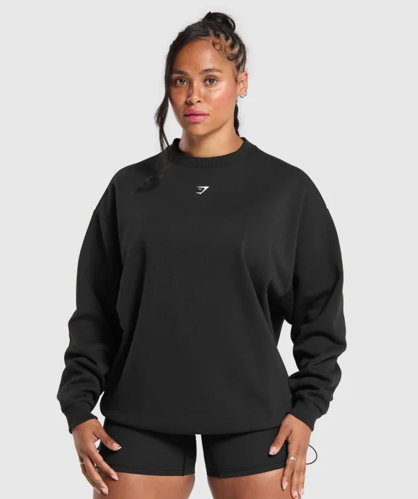 Gymshark Hoodies & Sweatshirts*Barbell Hearts Oversized Sweatshirt Black