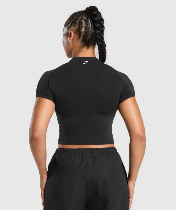 Gymshark Crop Tops | T-shirts & Tops*Barbell Hearts Seamless Baby Tee Black