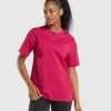 Gymshark T-shirts & Tops*Block Oversized T-Shirt BuildPink