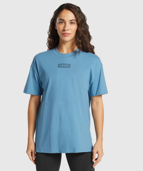 Gymshark T-shirts & Tops*Block Oversized T-Shirt ClassicBlue