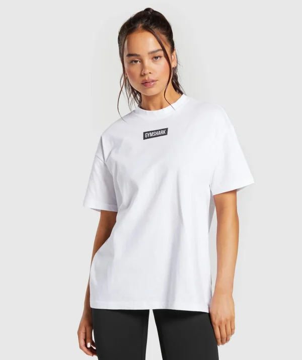 Gymshark T-shirts & Tops*Block Oversized T-Shirt White